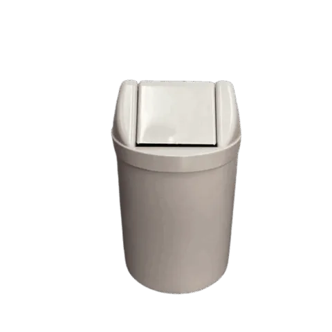 Coletor de lixo 14L com tampa basculante bege - Bralimpia