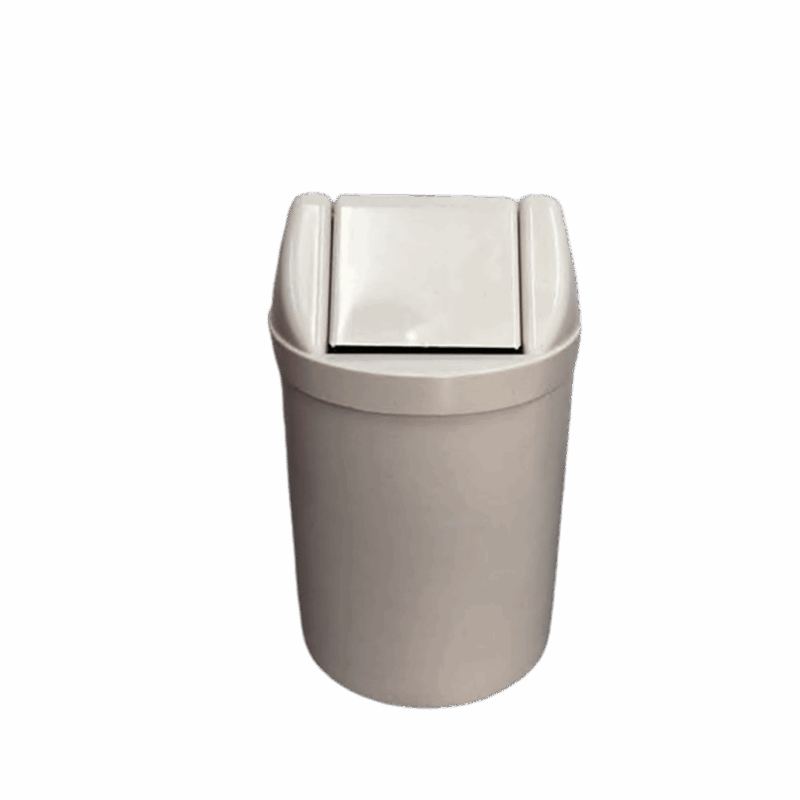 Coletor de lixo 14L com tampa basculante bege - Bralimpia