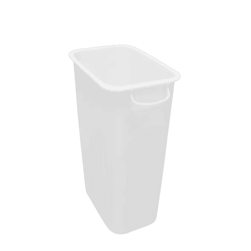 Lixeira com alça 50L branca - Bralimpia