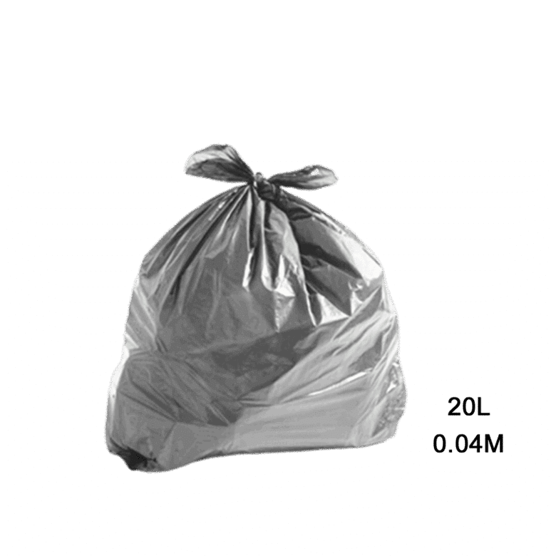 Saco para Lixo Cinza 20L 0.04m Fardo C/ 100 Un