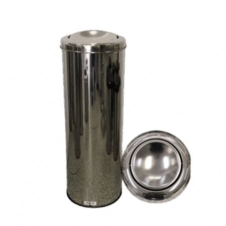 Lixeira inox 30L com tampa flip top 24x70cm