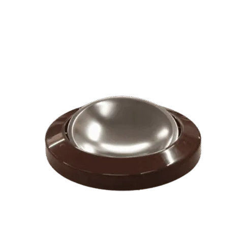 Tampa flip top aro plastic 24cm marrom