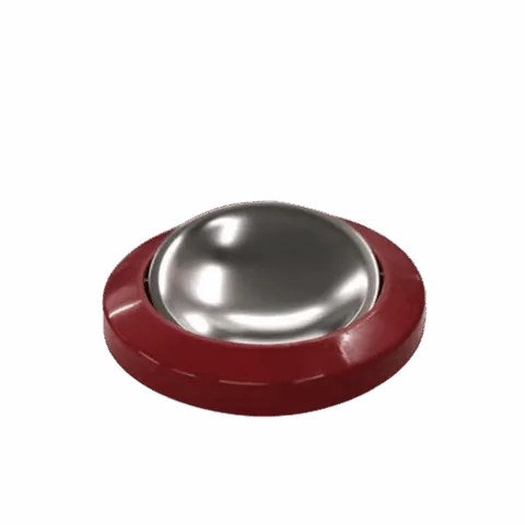 Tampa flip top aro plastico 24cm vermelha