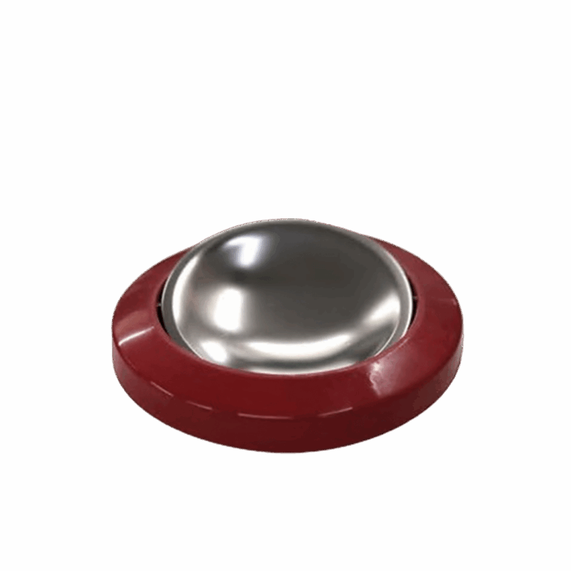 Tampa flip top aro plastico 24cm vermelha
