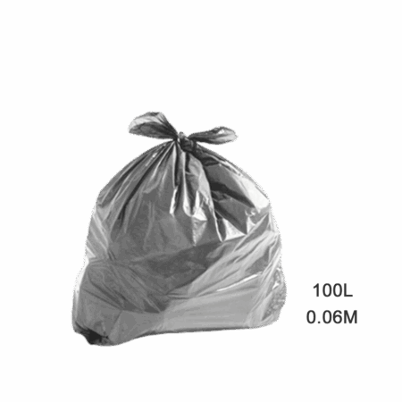 Saco para Lixo Cinza 100L 0.06M Fardo com 100 Un