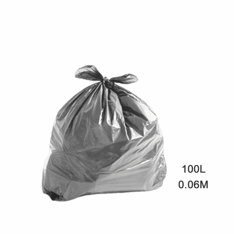 Saco para Lixo Cinza 100L 0.06M Fardo com 100 Un