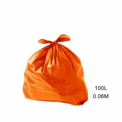 saco de lixo laranja