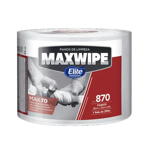 Pano Multiuso Rolo Maxwipe Max 70 c/ 870 folhas