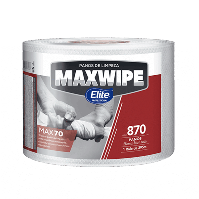 Toalha Papel Bobina Maxwipe Max 70 c/ 870 folhas