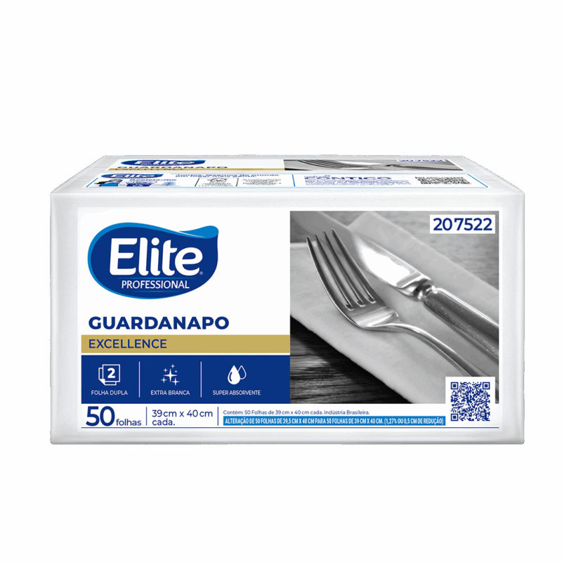 Guardanapo Interfolhado Fiesta Folha Dupla 39X40 - 1 Pacote 50 Folhas