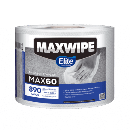 Toalha Papel  Bobina Maxwipe Max60 c/ 890 folhas