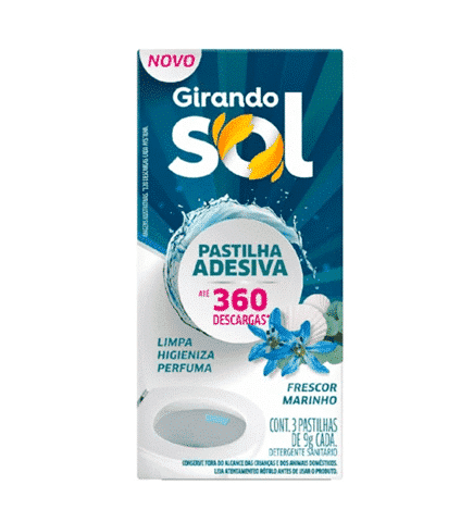 Pastilha Adesiva Girando Sol 3X9g Frescor Marinho