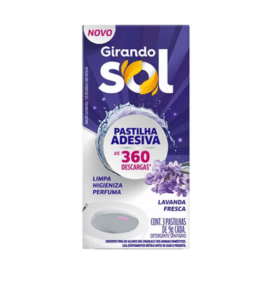 Pastilha Adesiva Girando Sol 3X9g Lavanda Fresca