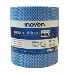 Pano Multiuso Rolo com 240m Azul  Perflex com 600 panos de 28x40cm 35g/m² - INOVEN