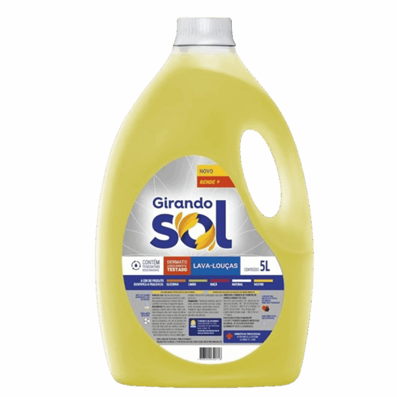 Detergente Lava-louças Neutro Girando Sol 5L