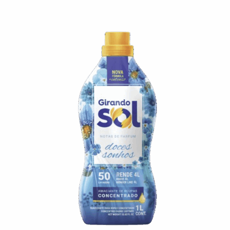 Amaciante Concentrado Azul Doces Sonhos Girando Sol 1L