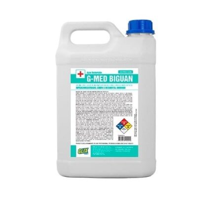 G-MED BIGUAN - Desinfetante para superfícies fixas e artigos não críticos hiperconcentrado à base de Quaternário Amônio 5ª Geração mais biguanida 5L - Até 1:100 - GLIX