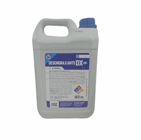 DESENGRAXANTE DX TOP - Desengraxante de uso institucional 5L - Até 1:100 - GLIX