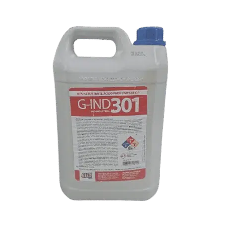 G-IND 301 - Desincrustante Ácido para limpeza CIP (Cleaning In Place) 5L - Até 1:50  - GLIX