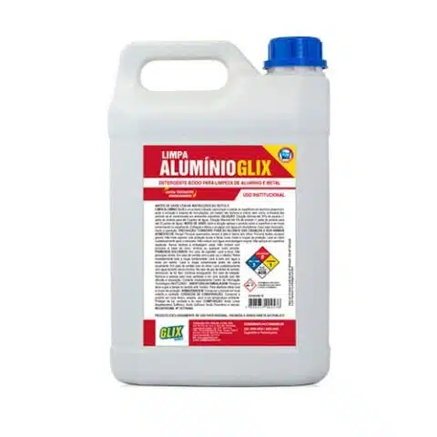 LIMPA ALUMÍNIO - Detergente ácido para limpeza de alumínio 5L - Até 1:20 - GLIX