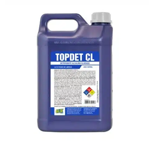 TOPDET CL - Detergente Alcalino Clorado 5L - Até 1:60 - GLIX