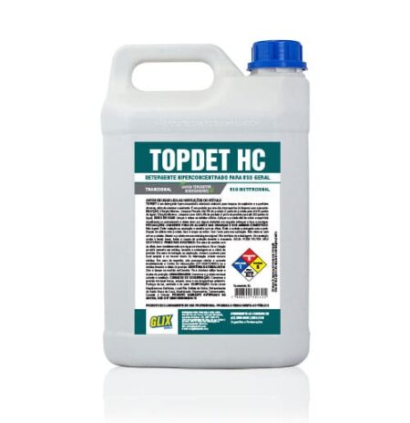 TOPDET HC - Detergente Hiperconcentrado Neutro 5L - Até 1:250 - GLIX