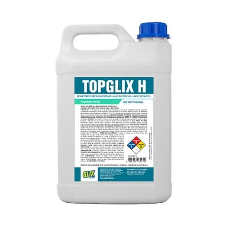 TOPGLIX H - Desinfetante Hiperconcentrado Lavanda com residual bacteriostático 5L - Até 1:200 - GLIX