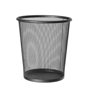 Cesto p/ lixo metal 8L aramado preto- Mood