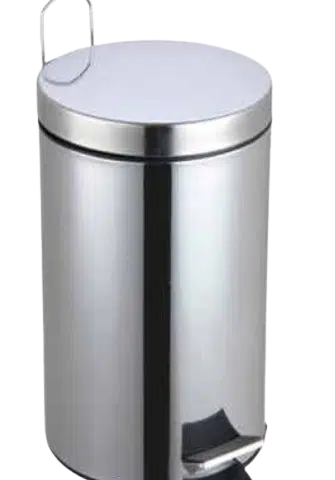 Lixeira Inox Redonda c/ Pedal 30L-31cm x 31cm x 65,9cm