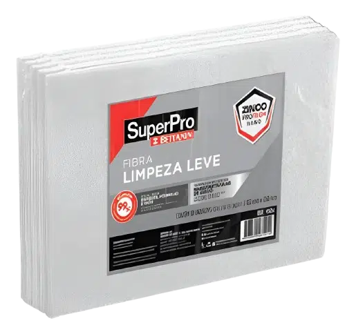 Fibra Limpeza Leve Branca 260mm x 102mm – Superpro c/ 10 Unidades