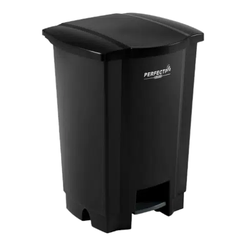 Lixeira Perfect com Pedal Preta 50L - Perfect