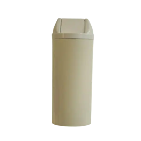 Cesto com Tampa 23L Bege - Bralimpia