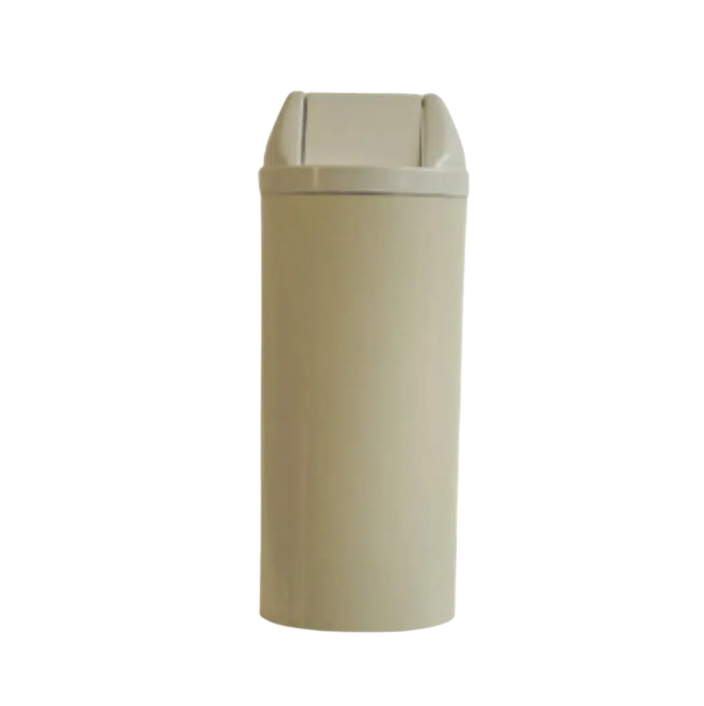 Cesto com Tampa 23L Bege – Bralimpia