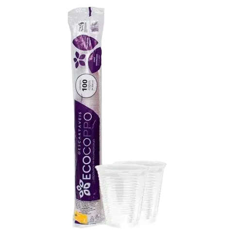 Copo Ecocoppo 180ml Transparente – C/ 100 Unidades - ECOCOPPO