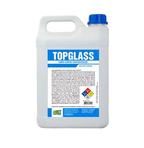 TOPGLASS –  Limpa Vidro 5L- Concentrado 1:5 – Glix