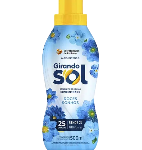 Amaciante Concentrado Girando Sol Doces sonhos 500ml - Azul