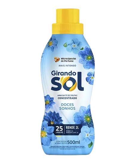 Amaciante Concentrado Girando Sol Doces sonhos 500ml – Azul
