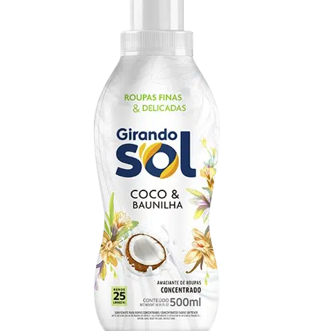 Amaciante Concentrado Girando Sol Coco e Baunilha 500ml