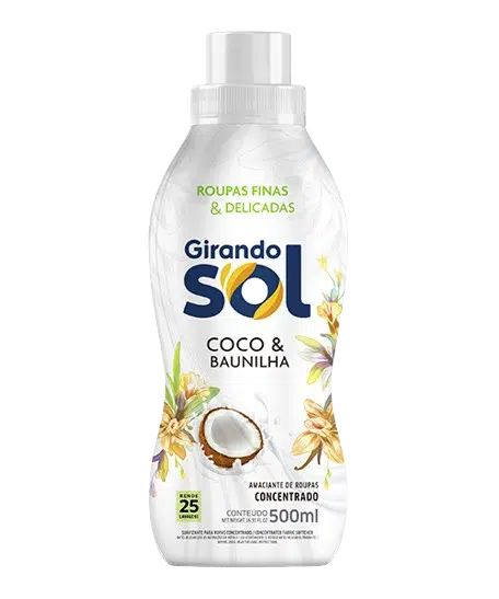 Amaciante Concentrado Girando Sol Coco e Baunilha 500ml