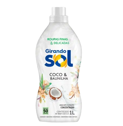 Amaciante Concentrado Girando Sol Coco e Baunilha 1L