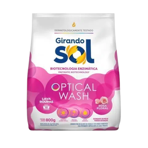 Sabão em Pó Girando Sol Rosa Floral - Sache 800g