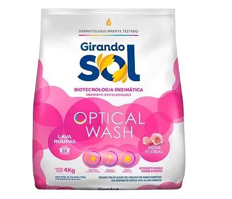 Sabão em Pó Girando Sol Rosa Floral 4kg