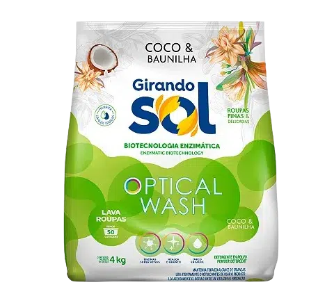 Sabão Em Pó Girando Sol Coco E Baunilha Sachê 4kg