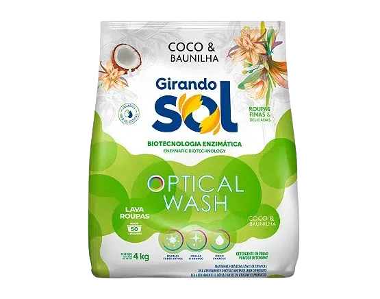 Sabão Em Pó Girando Sol Coco E Baunilha Sachê 4kg